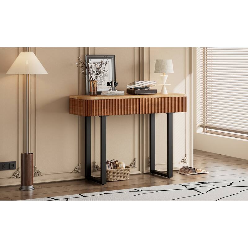 console table with sturdy sled legs