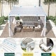preview thumbnail 123 of 188, EROMMY Outdoor Louvered Pergola Gazebo with Adjustable Aluminum Rainproof Roof
