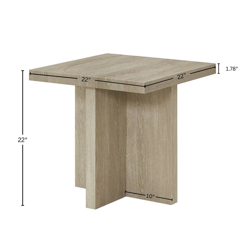 Roundhill Furniture Mchome Square End Table, Nightstand