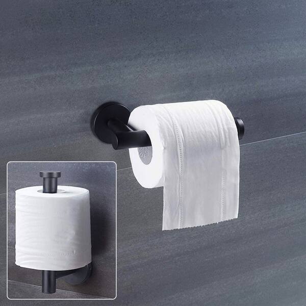 Wall Mounted Single Arm Toilet Paper Holder in Stainless Steel Matte Black Wall Mounted Single Arm Toilet Paper Holder in Stainless Steel Matte Black
