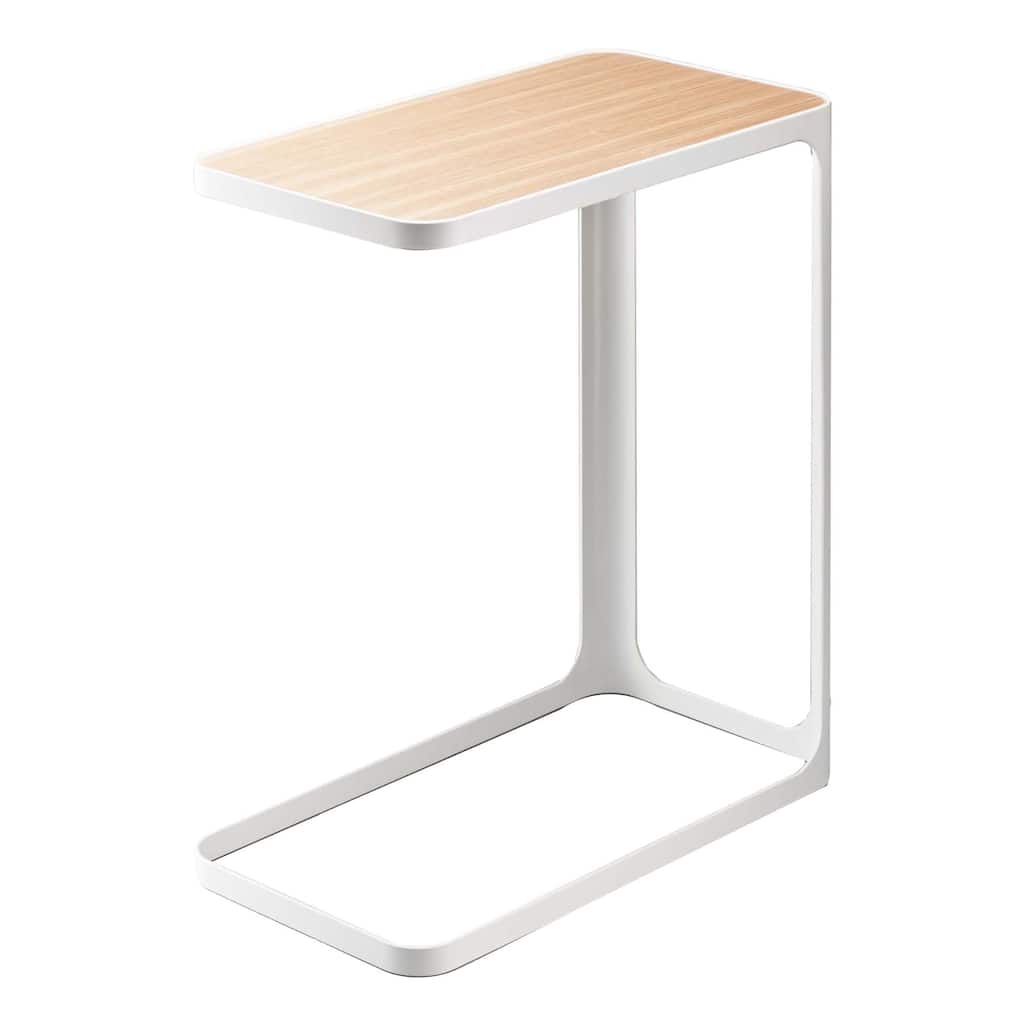Yamazaki Home C Side Table, Steel, Holds 22 lbs, No Assembly - L 17.72 x W 9.45 x H 20.47 inches