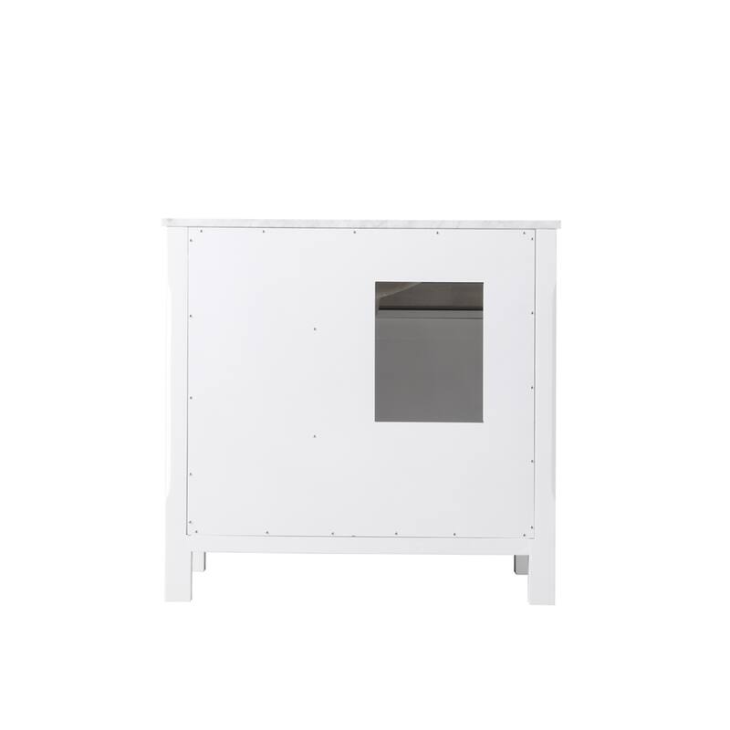 Altair Maribella Single Bathroom Vanity Set and Carrara White Countertop without Mirror