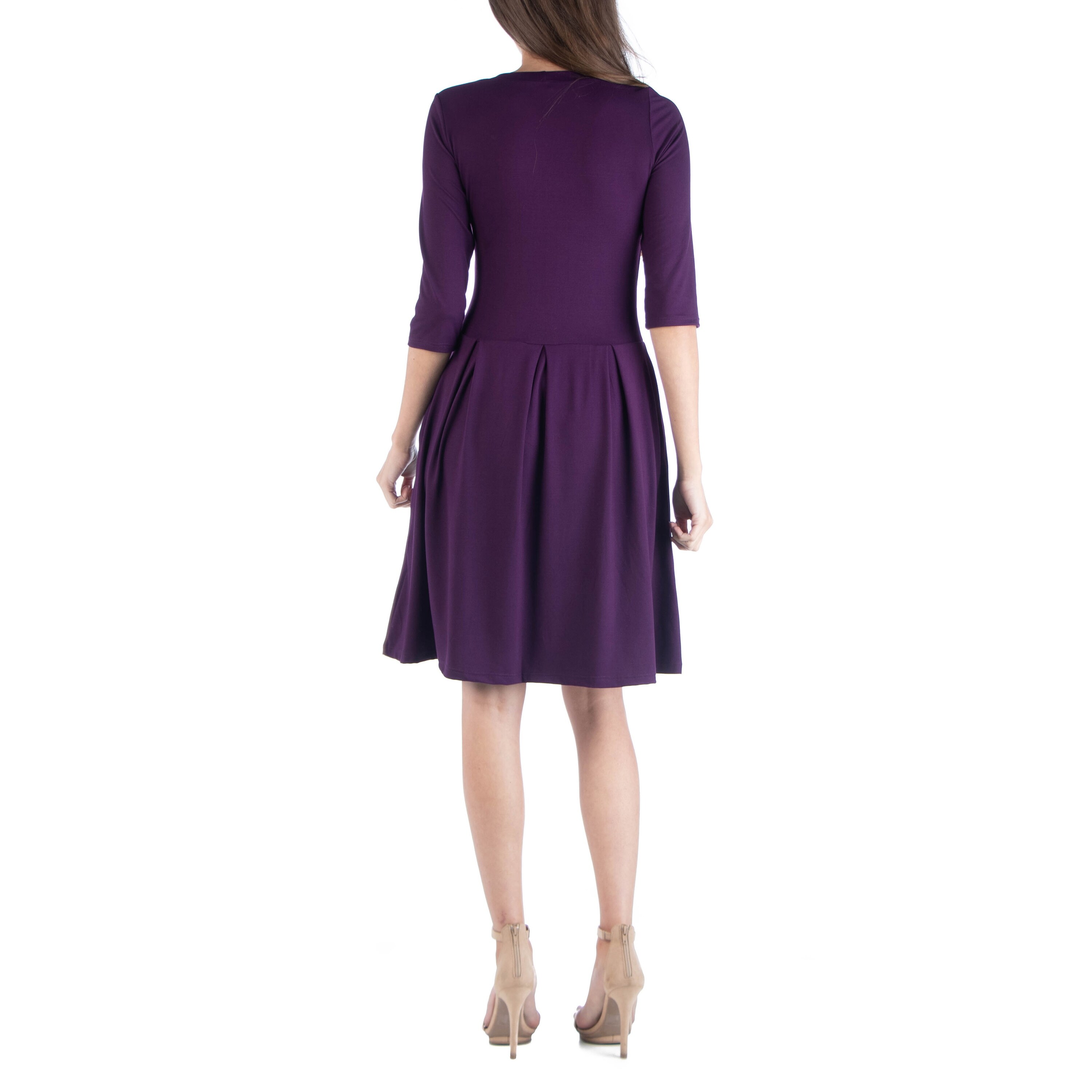 fit and flare mini dress with sleeves