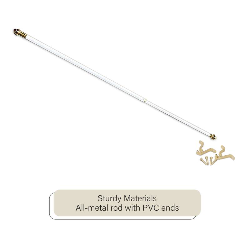 ACHIM Fantasia 7/16" Cafe Curtain Rod 3/4" Projection