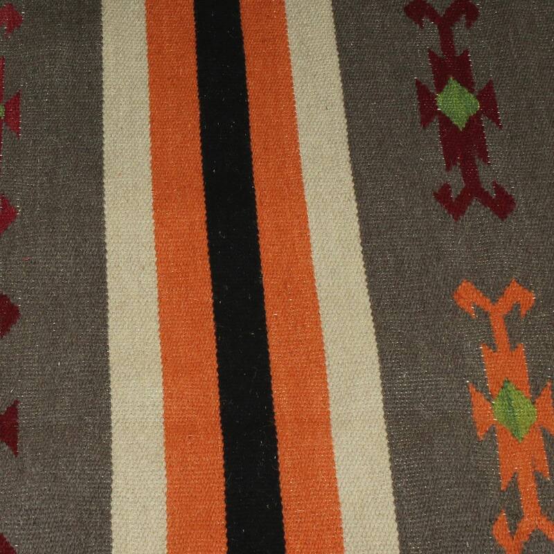 Handmade Majestic Stripes Wool area rug (India ) - Big