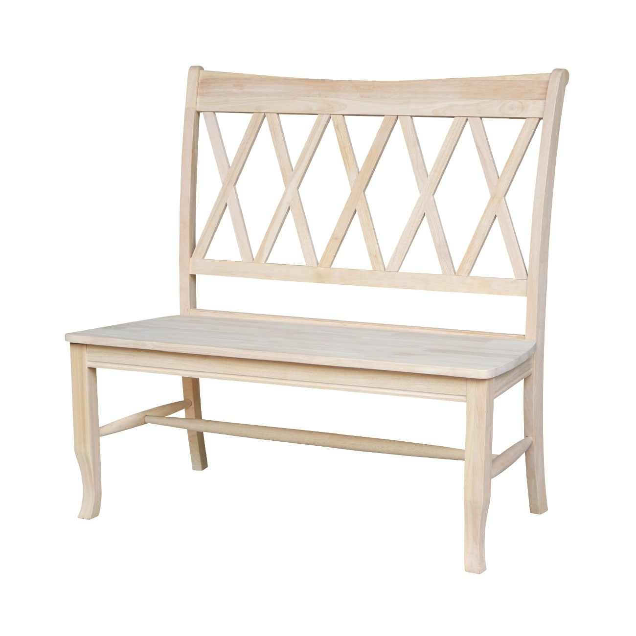 Double X-back Bench - Unfinished