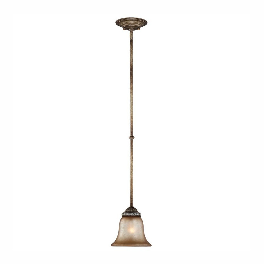 Dolan Designs 2401 Carlyle Collection 7 Wide by 16 High 1 Light Mini Pendant with Caramelized Glass Shade Verona Bed Bath Beyond 17172519
