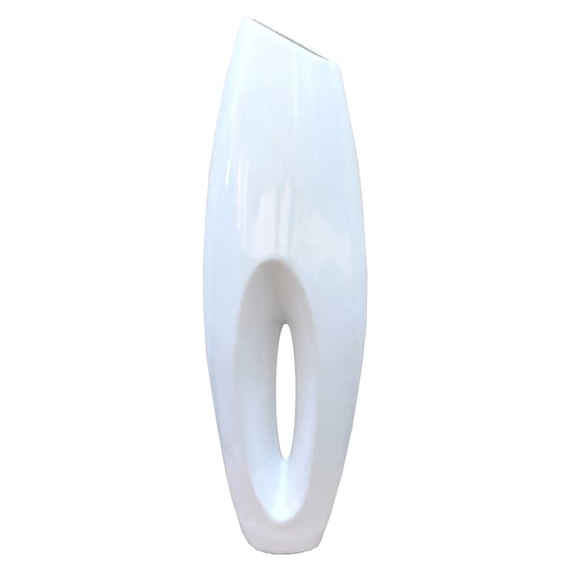 Modern White Large Floor Vase - 40 in.