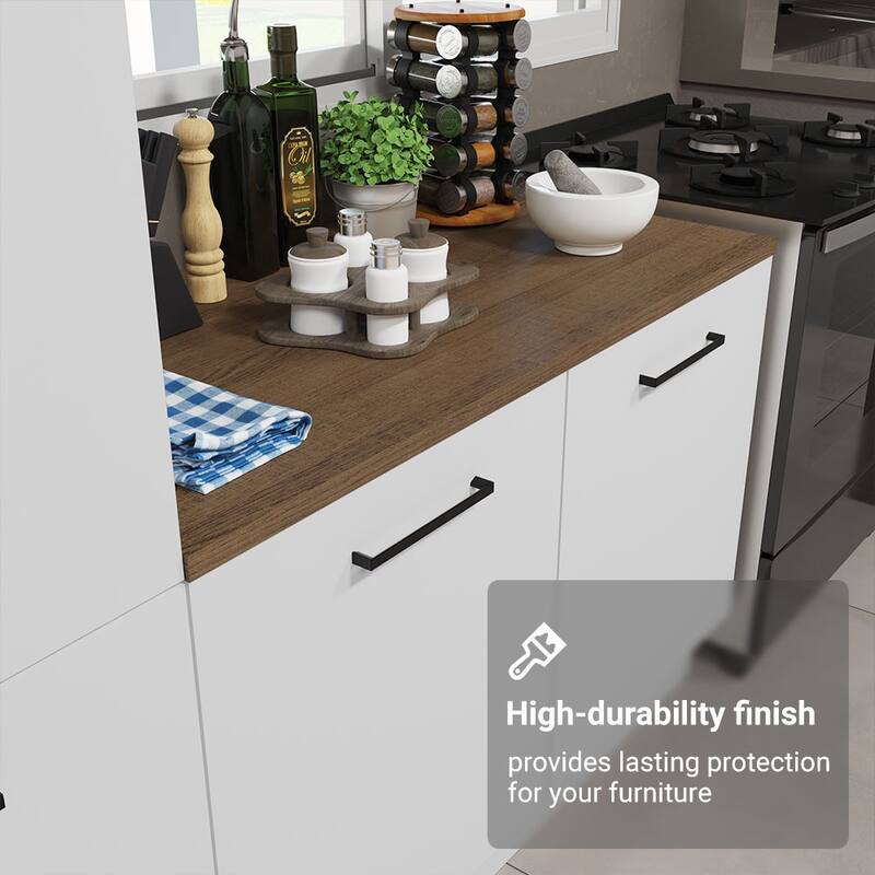 Madesa Hazel Kitchen Set 70"L Multiple Compartments - White