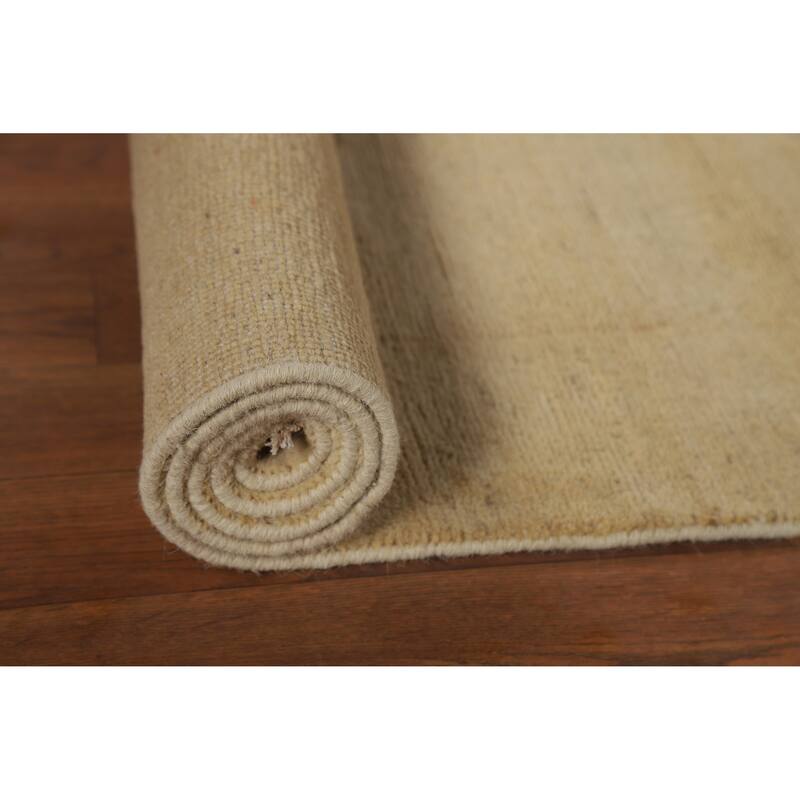 Gabbeh Modern Runner Rug Handmade Wool Carpet - 3'1"x 9'9"