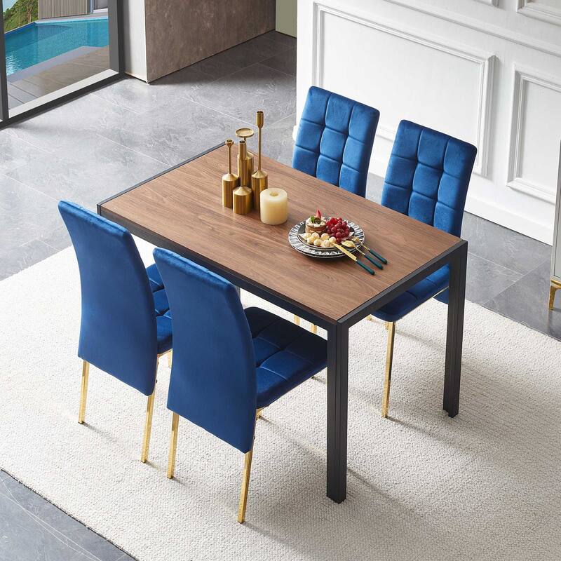 5-Piece Dining Set - Blue