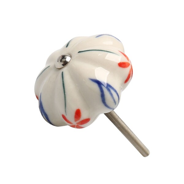Ceramic Knobs Drawer Hand Printed Pull Handle Furniture Door Cabinet Cupboard Wardrobe Dresser Replacement #4 - 1pcs
