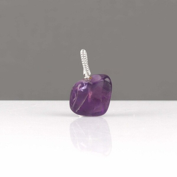 Natural Amethyst Charm Pendant Women Gemstone Jewelry Healing Chakra Gift. Opens flyout.