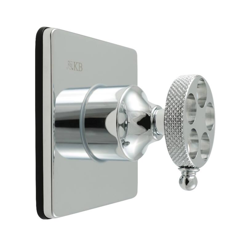 Webb Single-Handle Three-Way Diverter Valve with Square Trim Kit - Polished Chrome