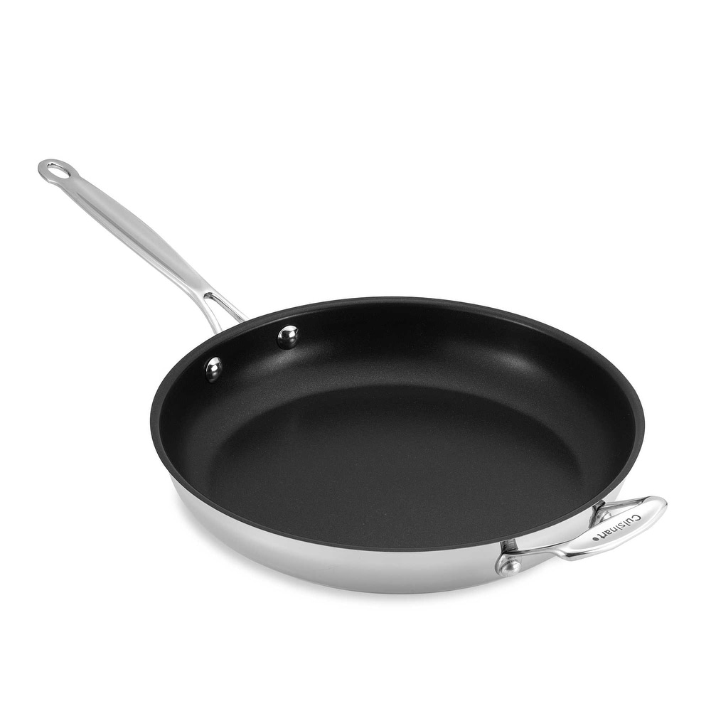 Wolfgang Puck 3-Piece Stainless Steel Skillet Set, Scratch-Resistant  Non-Stick Coating, Includes a Large and Small Skillet - Bed Bath & Beyond -  32912357