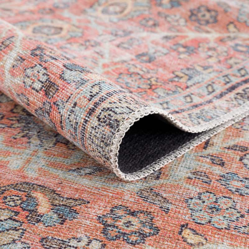 Hauteloom Georgia Machine Washable Persian Oriental Traditional Area Rug