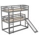 preview thumbnail 8 of 7, Twin over Twin Unique Adjustable Triple Bunk Bed with Slide and Ladder