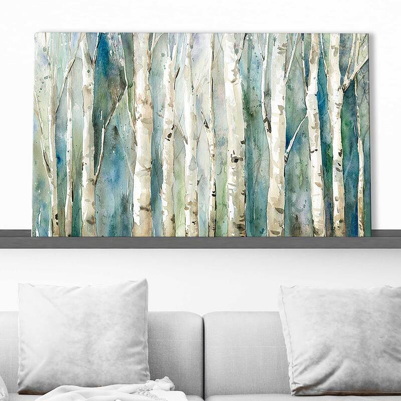 "Birch River Walk" Print on Canvas