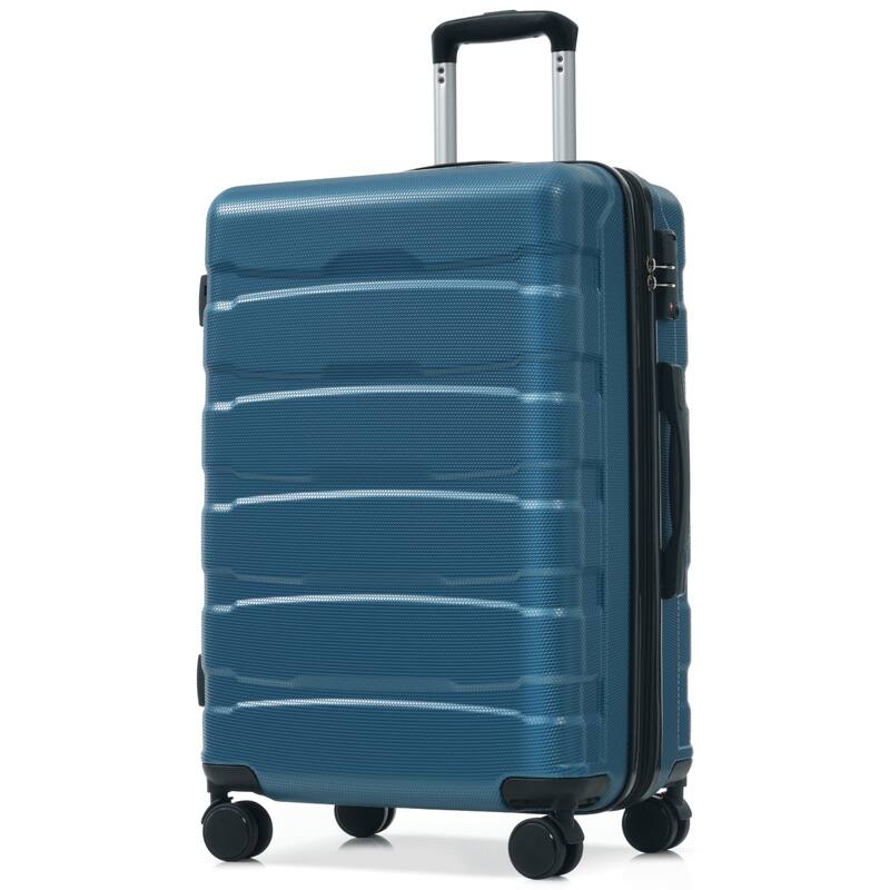 24" Hardshell ABS Expandable Suitcase with Spinner Wheels & TSA Lock
