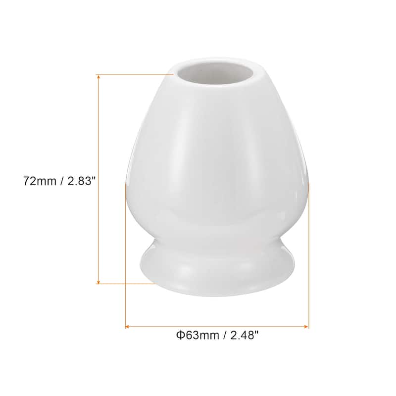 Ceramic Chasen Stand Matcha Whisk Holder Teas Set Whisks Stand, 1 Pcs - White - 72mm