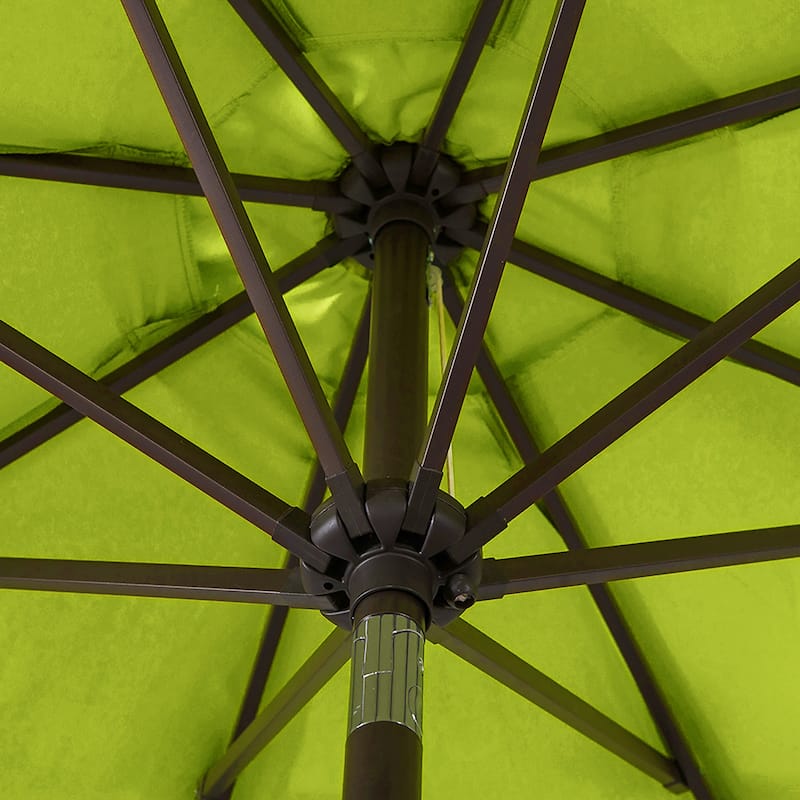Lopes 9-foot Patio Umbrella with Bronze Finish Base Weight Stand Included