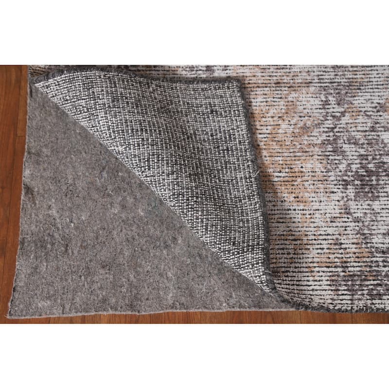 Beige Modern Area Rug Handmade Wool Carpet - 8'0