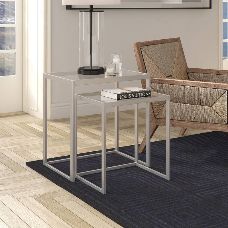 Rocco Rectangular Nested Side Table - 22" Wide