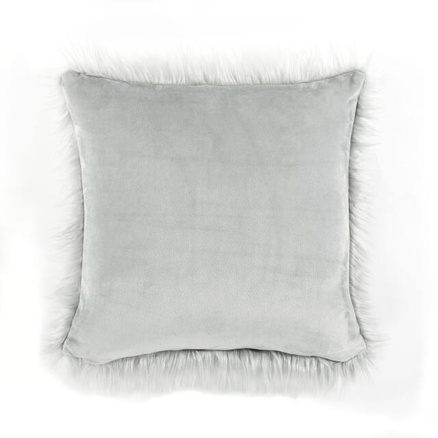 Lush Decor Mongolian Luca Faux Fur Decorative Pillow Cover