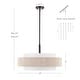 preview thumbnail 16 of 14, GetLedel 5-Light Double Shaded Drum Chandelier