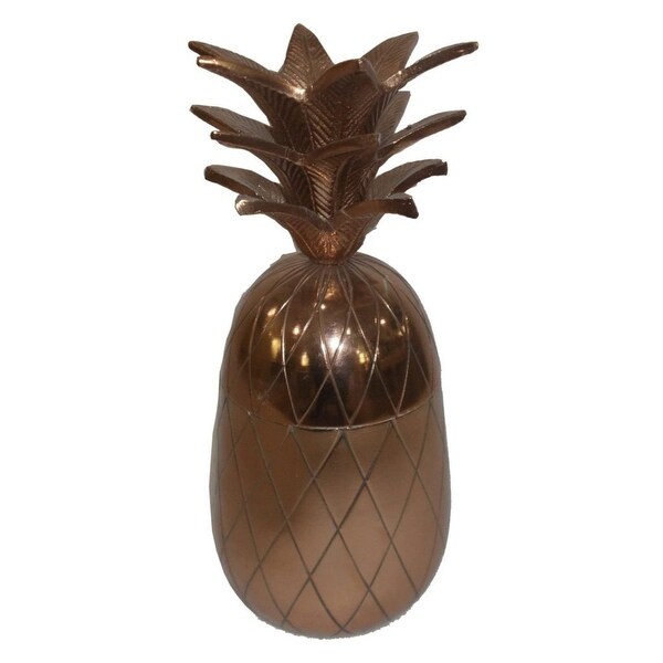 9.75" Copper Modern Chic Style Pineapple Accent - N/A