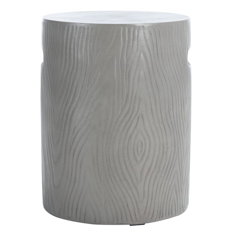 SAFAVIEH Trunk Concrete Indoor/ Outdoor Accent Table (Dark Grey) - 14.9" x 14.9" x 16.5"
