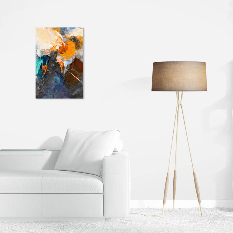 Wynwood Studio Abstract Expressive I Orange and Modern & Contemporary Wall Art Canvas Print - 24 x 16