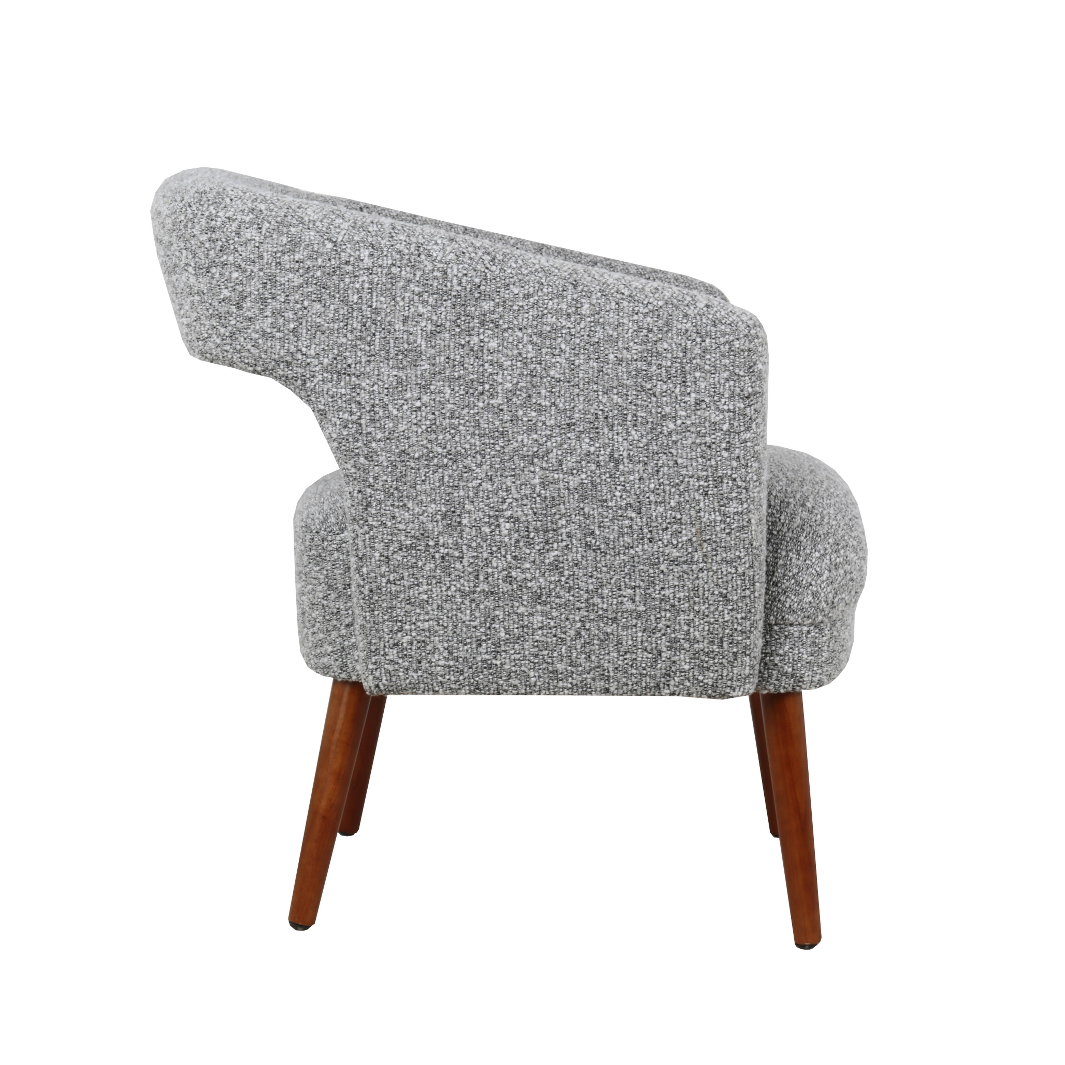 Porthos Home Rudi Sherpa Fabric Accent Chair with Rubberwood Legs