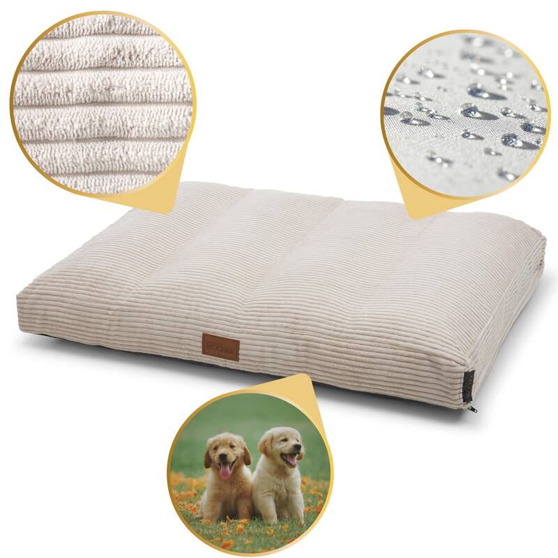 Orthopedic Dog Mat Pad "Teddy" - Dog Bed With Striped Removable & Washable Polyester Covers