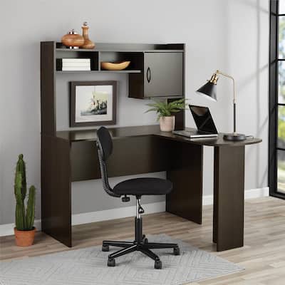 L-Shaped Desk with Hutch