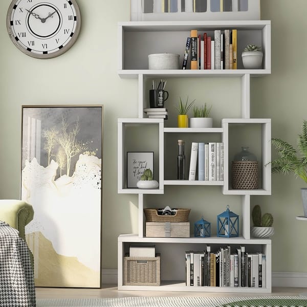 DH BASIC Modern Open Bookcase Display Shelf by Denhour Bed Bath