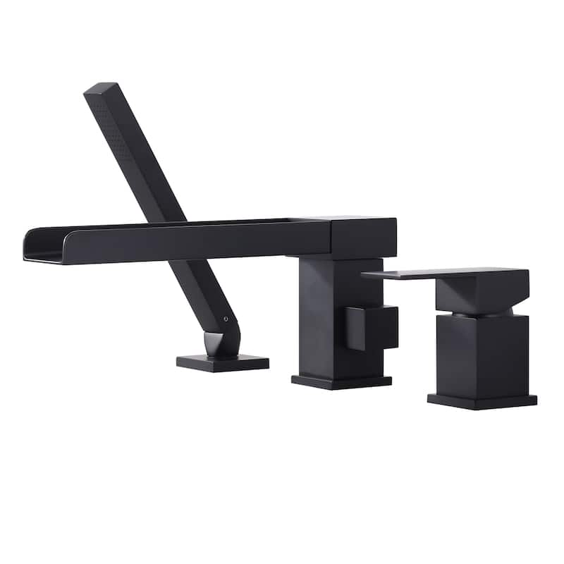 Single-Handle Deck-Mount Tub Faucet - Black