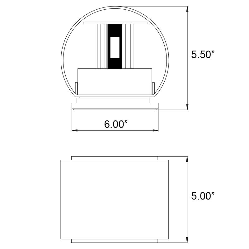 Access Lighting Curve White LED Outdoor Wall Light