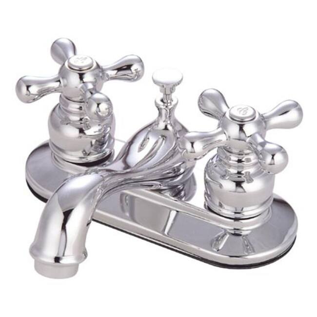 Elements Of Design Double Handle 4" Centerset Bathroom Faucet with - Chrome