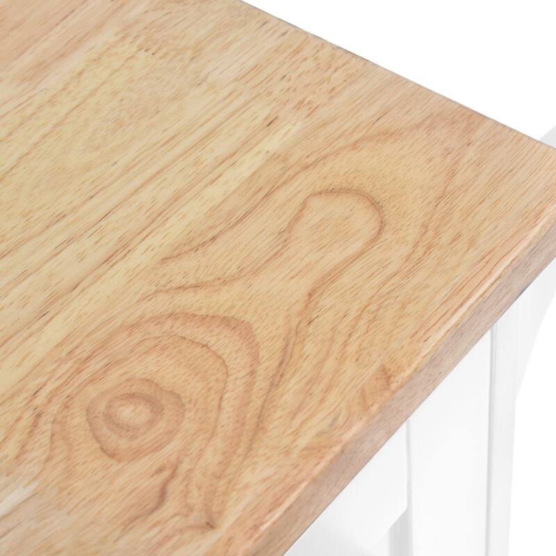 Rolling Kitchen Island with Storage Cabinet Solid Woodne Desktop, Microwave Cabinet, Floor Standing Server Sideboard for Kitchen