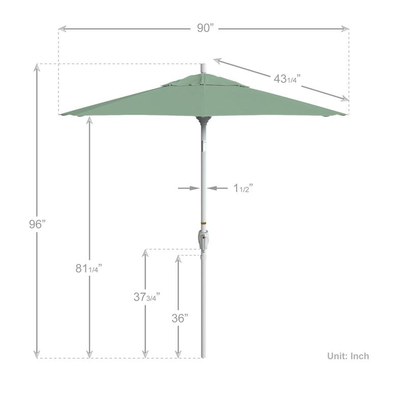 Pompano 7.5-foot Crank Lift Round Patio Umbrella by Havenside Home