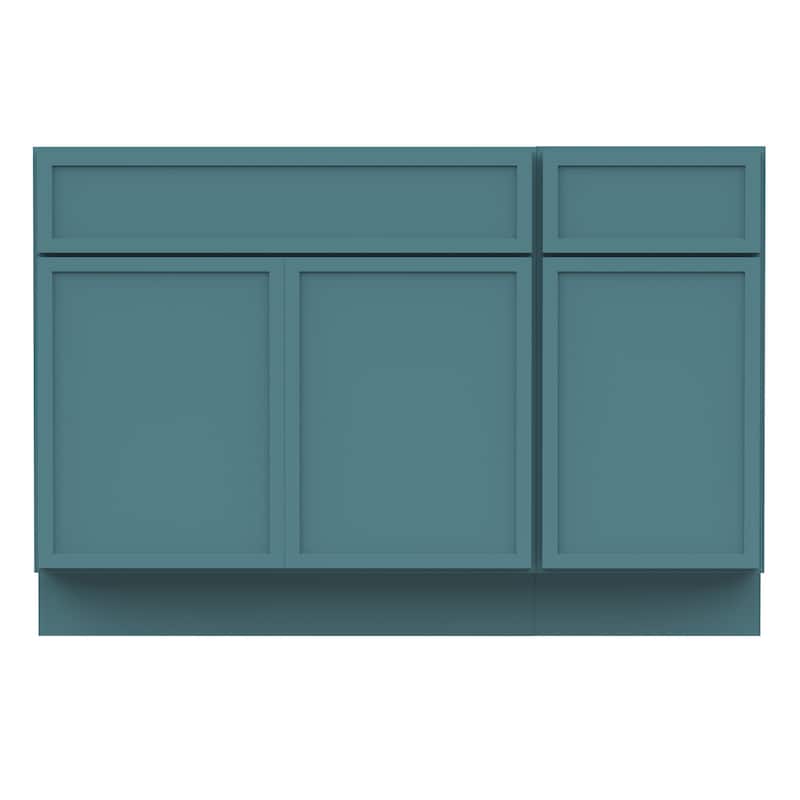 Vanity Art 48" Birch Freestanding Bathroom Vanity Cabinet without Top