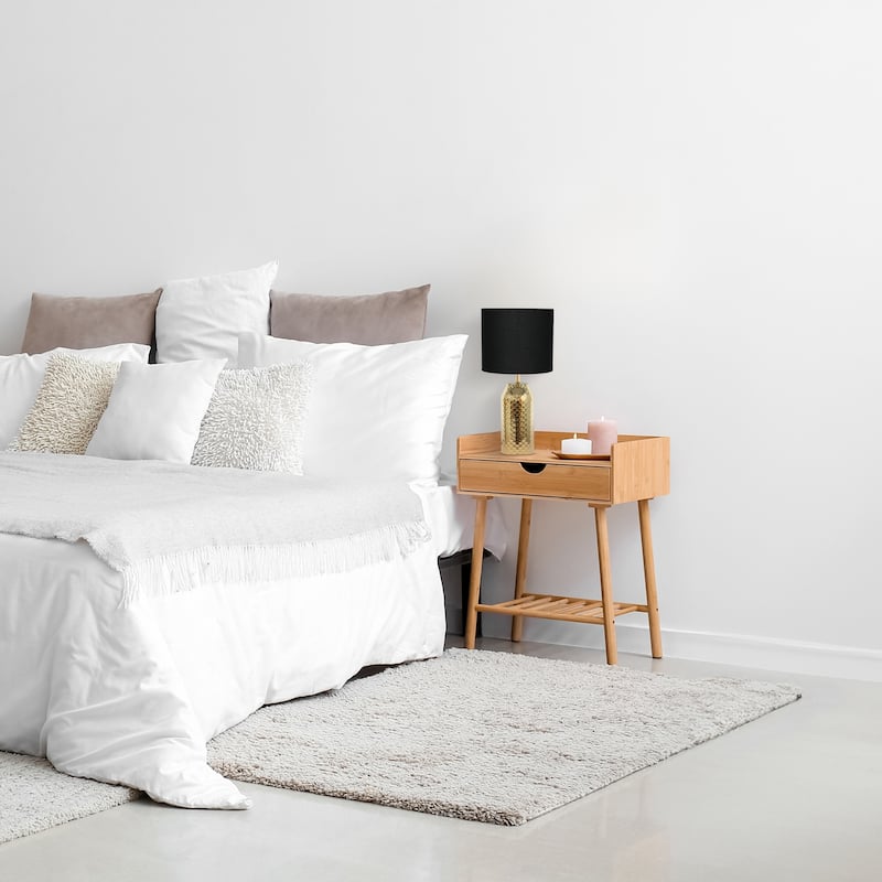 Fishscale Porcelain Table Lamp with Black Drum Shade - 23.75" - Gold