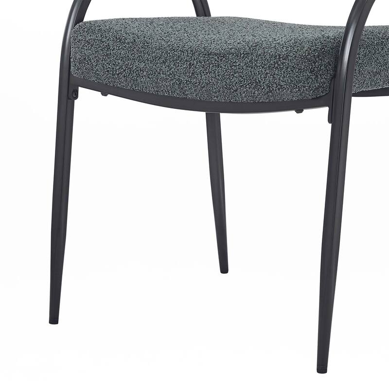 Upholstered Dining Chairs With Metal Legs (Set of 2)