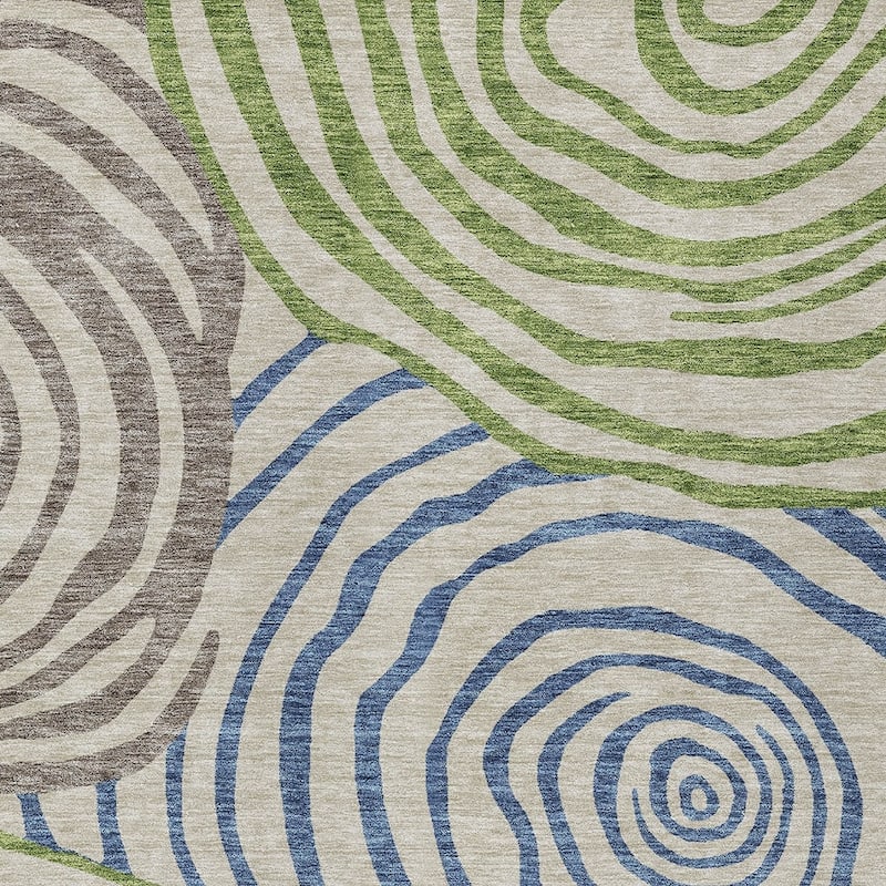 HomeRoots Abstract Transitional Rectangle Outdoor Rug
