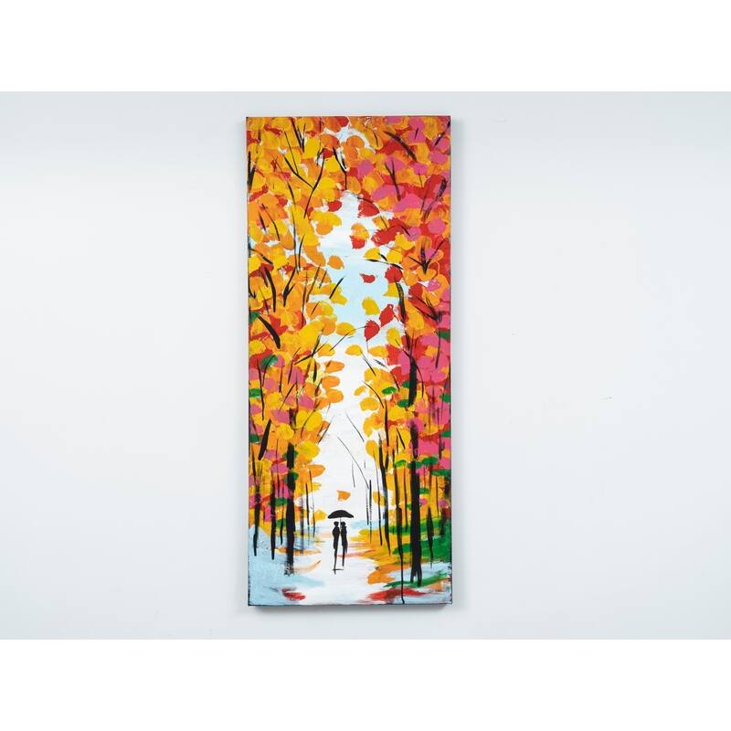 Wandela Wall Canvas Paintings 47'' x 19'' - Orange