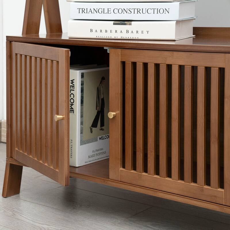 Bamboo Hall Tree with Bench and Shoe Storage