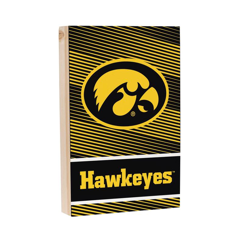 University of Iowa Wooden Tabletop Mantel Shelf Sign
