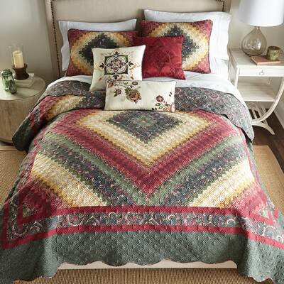 Donna Sharp Spice Postage Stamp Polyester Quilt
