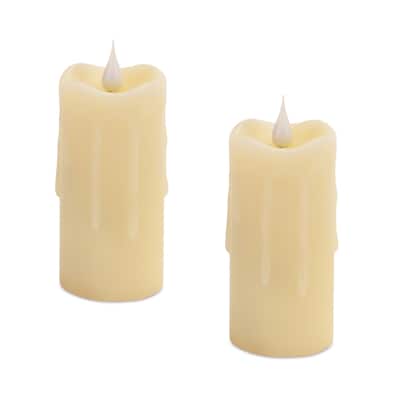 Simplux Votive w/Moving Flame (Set of 2) - 1.75 x 1.75 x 4